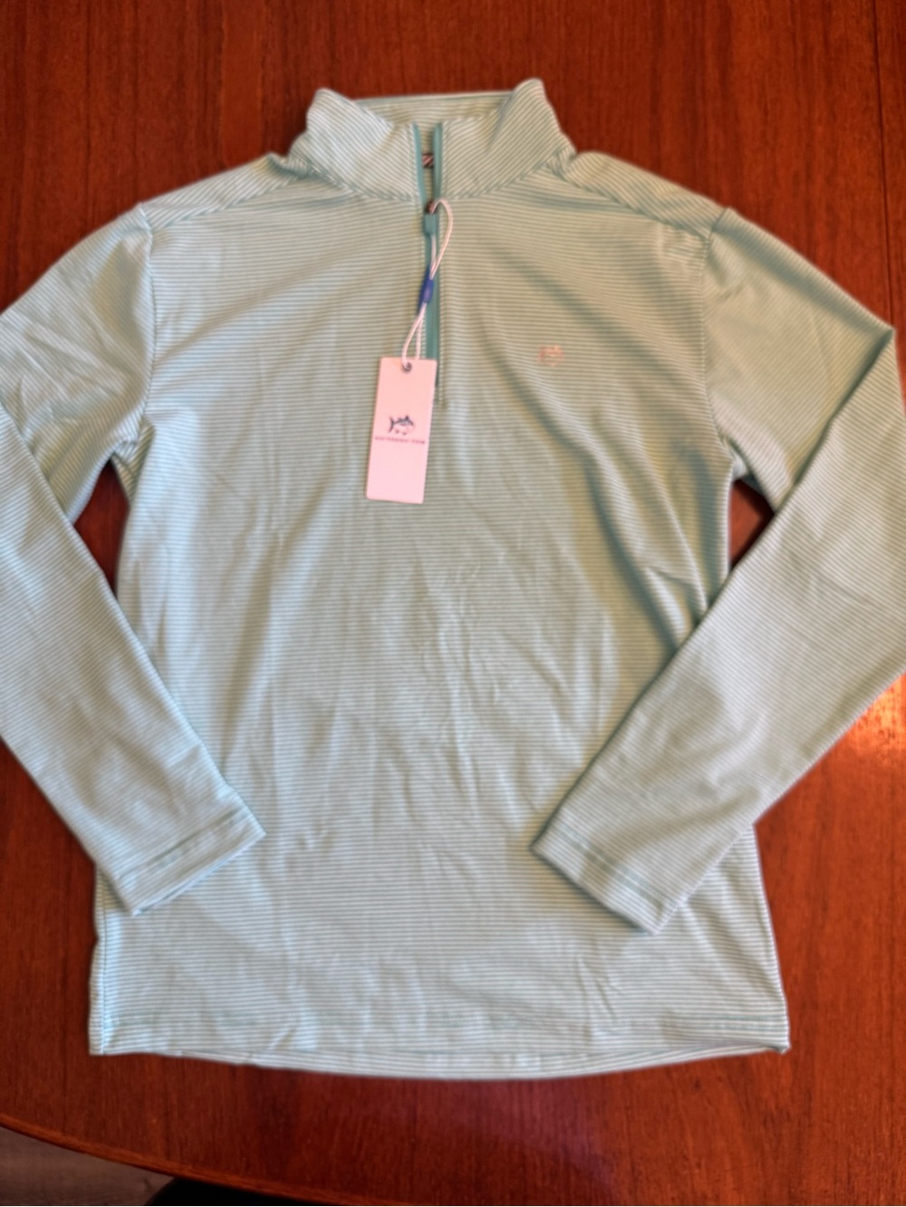 Southern Tide Boy's ' Mint Green Quarter-Zip Pullover